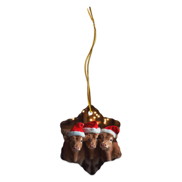 Cozy Cows Ceramic Christmas Tree Ornament